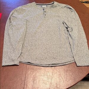Joseph Abboud Long Sleeve Gray Henley Shirt